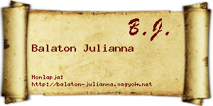 Balaton Julianna névjegykártya