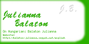 julianna balaton business card